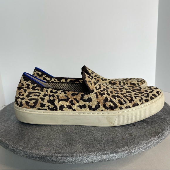 Rothys Leopard Print Slip On Shoes Sneakers Loafers 8 - Picture 4 of 12
